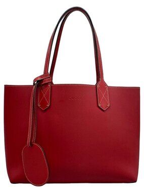 GUCCI GG Supreme,GG Leather Small Tote 372613 Red Beige Multi PVC Leather -
